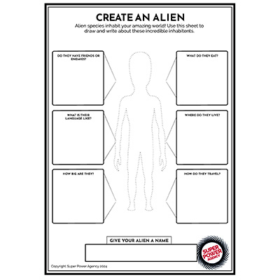 Create an alien worksheet