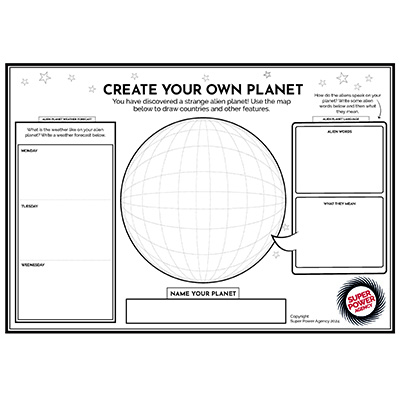 Create your own planet worksheet