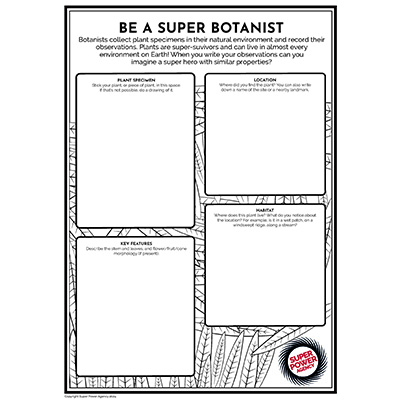 Be a super nature botanist worksheet