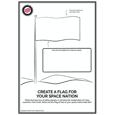 Create a flag for your space federation worksheet